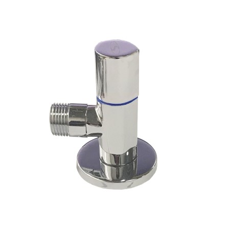 Кран полуоборотный угловой с цангой 1/2"x1/2 (3/8") универсальный 9082