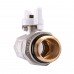 Кран кульовий прямої з американкою PROFESSIONAL QP_003 PN40 1" антипротечка БІЛИЙ МЕТЕЛИК Кран кульовий прямої з американкою PROFESSIONAL QP_003 PN40 1" антипротечка БІЛИЙ МЕТЕЛИК