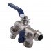 Кран шаровый поливочный двойной SELBA 1/2"x3/4"x3/4" SL4086