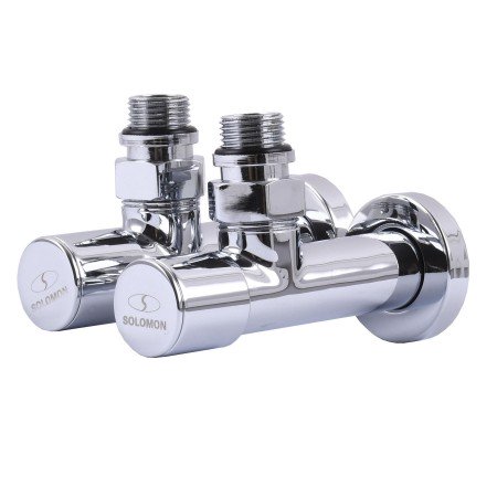 Кран вентильний кутовий з американкою SOLOMON LUX 1/2" CHROM 7777 (2шт.КОМПЛЕКТ) Кран вентильний кутовий з американкою SOLOMON LUX 1/2" CHROM 7777 (2шт.КОМПЛЕКТ)
