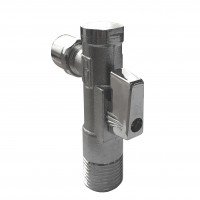 Кран шаровый угловой с фильтром SOLOMON 1/2"*3/8" А7041