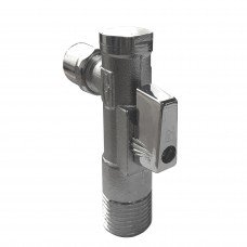 Кран шаровый угловой с фильтром SOLOMON 1/2"*3/8" А7041