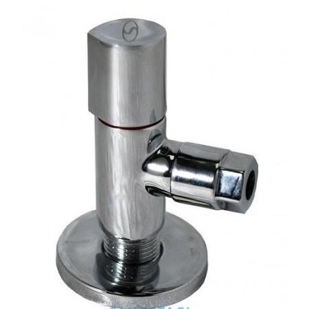 Кран полуоборотный угловой с цангой SOLOMON 1/2"x3/8" 9081