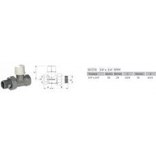 Кран радіаторний прямий ARCO 3/4" 07703 Кран радіаторний прямий ARCO 3/4" 07703